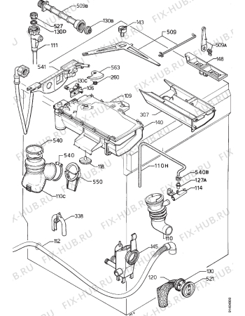 Взрыв-схема стиральной машины Husqvarna Electrolux QW1400HT - Схема узла Hydraulic System 272